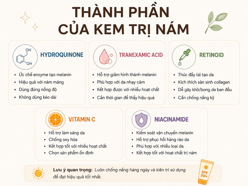 Kem trị nám có hiệu quả không?