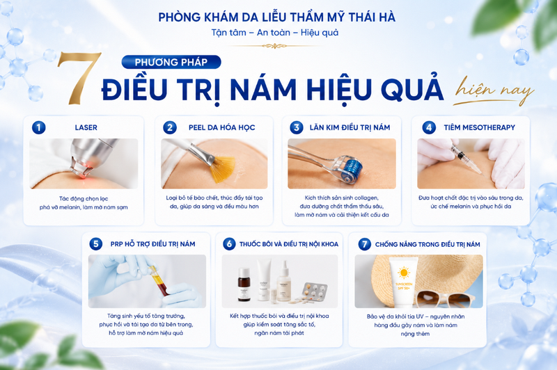 Các phương pháp điều trị nám tại Spa/Clinic và phác đồ chuyên sâu